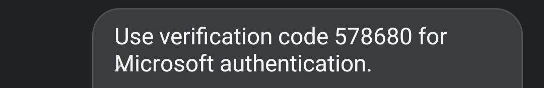 verification code on the mobile phone